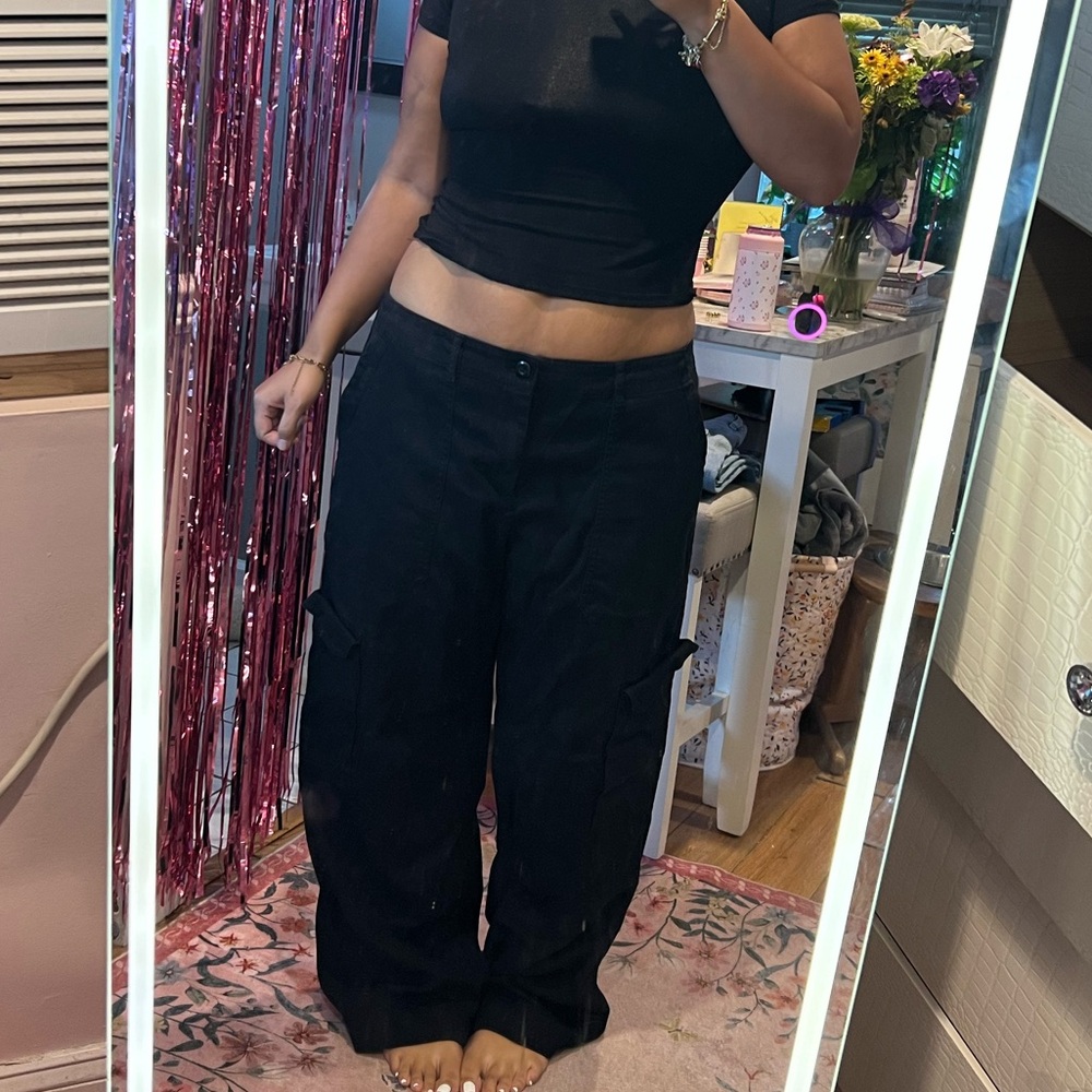 Universal Thread Black Wide Leg Cargo Pants